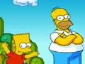 Bart dan Homer di Mario Dunia untuk bermain online